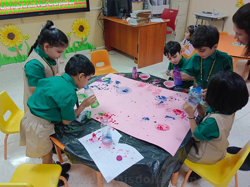 Class Preparatory Bagless Day Activites Soap Bubble Painting 2023_24